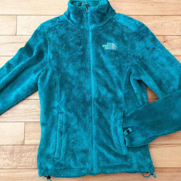 The North Face, Womens, Excellent used condition. Fuzzy teal/green Sherpa Osito - Picture 1 of 1